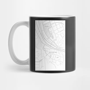 Salzburg, Austria, Map Illustration Mug